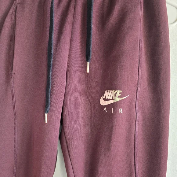 Nike Maroon Joggers Rose Gold Logo XS NWOT - Picture 4 of 5
